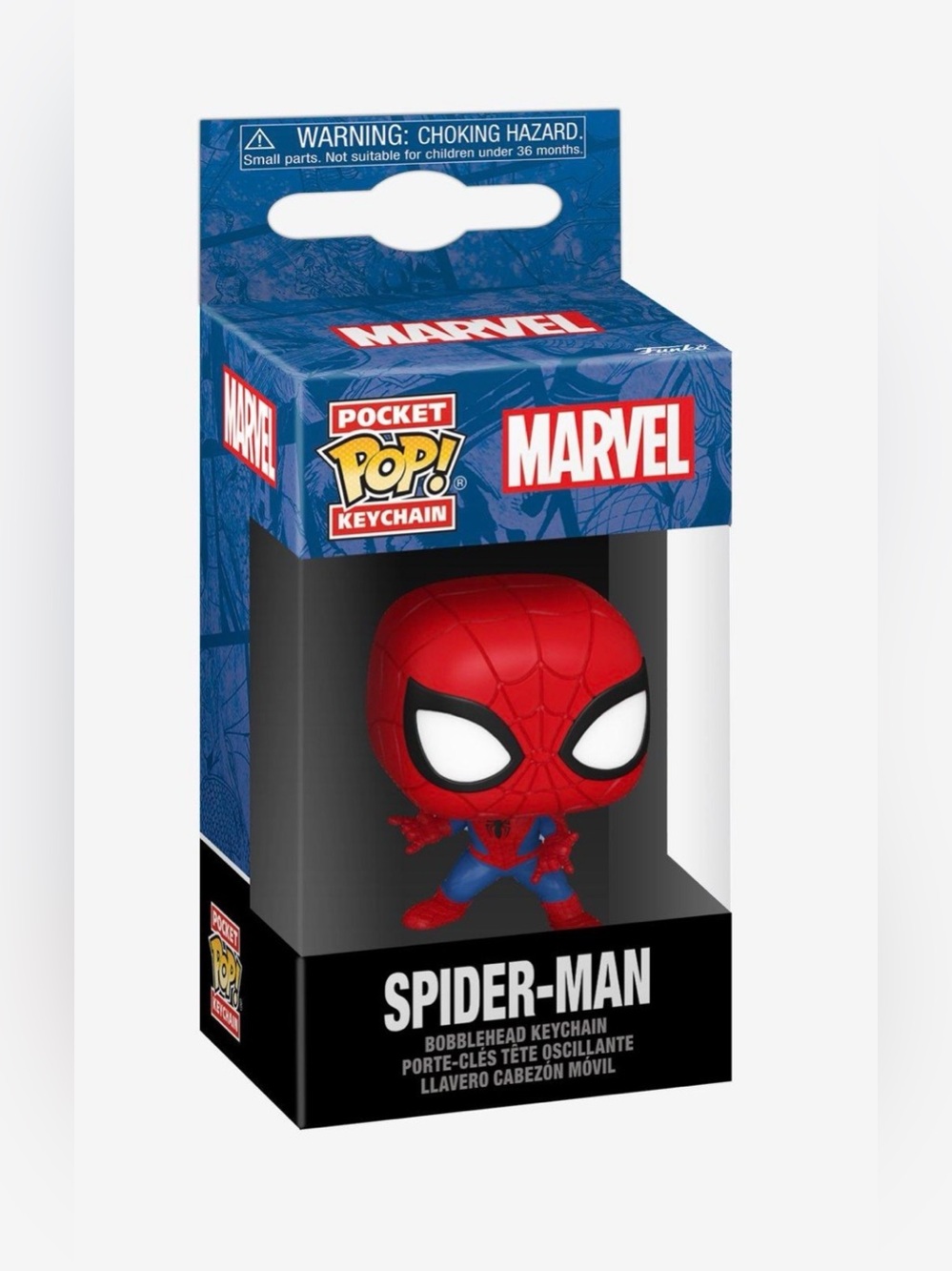 NWT Funko POP Marvel Spider-Man bobble head keychain